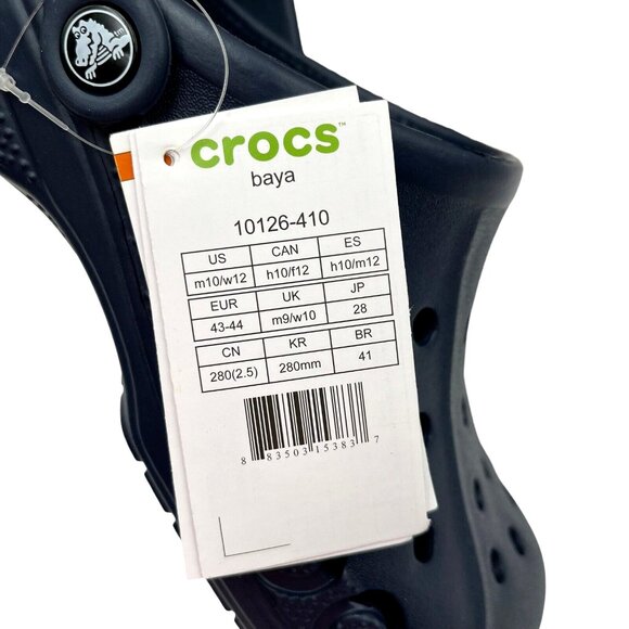 Crocs Baya Mens Slip on Clogs Size 10 Navy Blue Water Friendly Lightweight Comfy main image 5